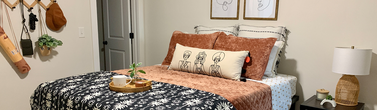 Furnished apartment bedroom