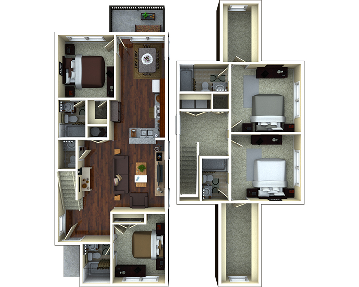 4BR/4.5BA - Brookshire Floor plan