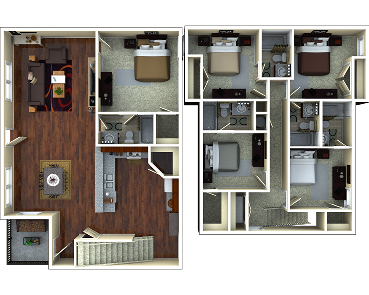 5BR/5BA - Courtyard 5 Floor plan
